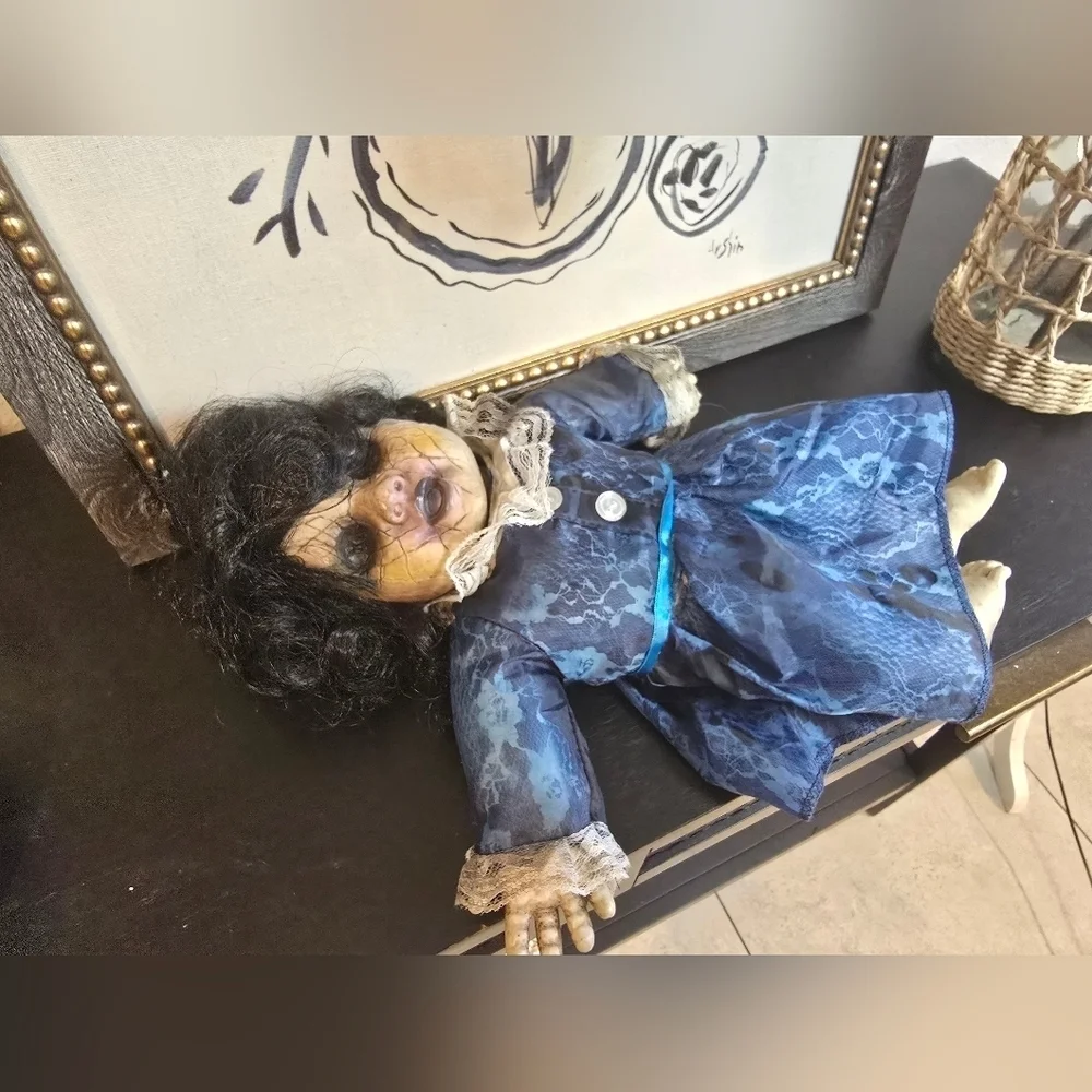 Spirit Halloween Lost Lizzy Blue Haunted Doll Prop 14
